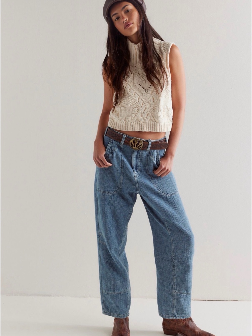 Free People Midnight Voyage Harem Jeans - Picture 1 of 5